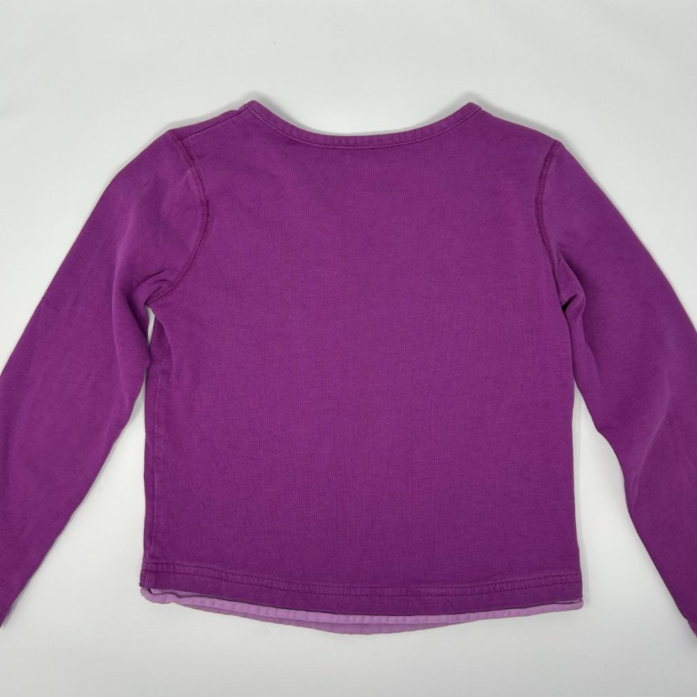Sonoma Girls Long Sleeve Purple Cotton Cozy Tee - Picture 4 of 7